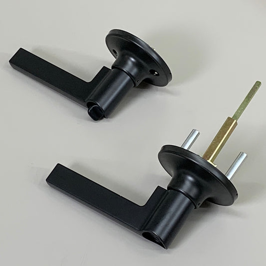 SCHLAGE Solstice Key Entry Interior Turn Button Door Handles Black J54SOL622