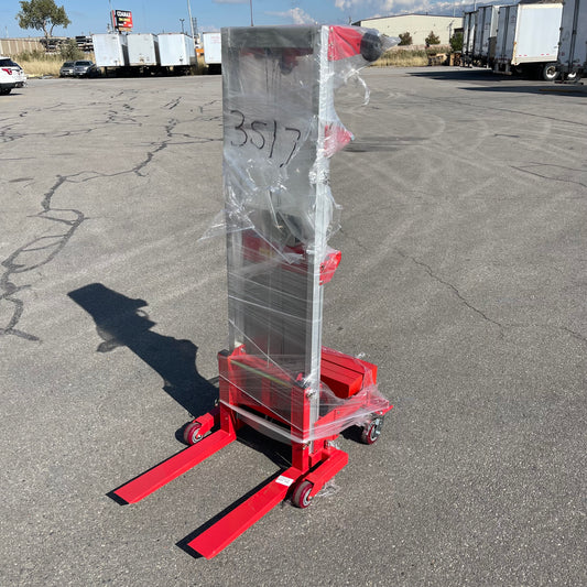 WESCO Hand Winch Lifter, Counter Balance Straddle 68"x47"x29", 500 lbs cap Red 273517 (A)