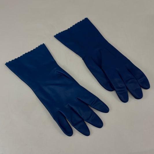 SAFETY ZONE (2 Pack, 24 Gloves) Unlined Latex Canner Gloves Small Blue