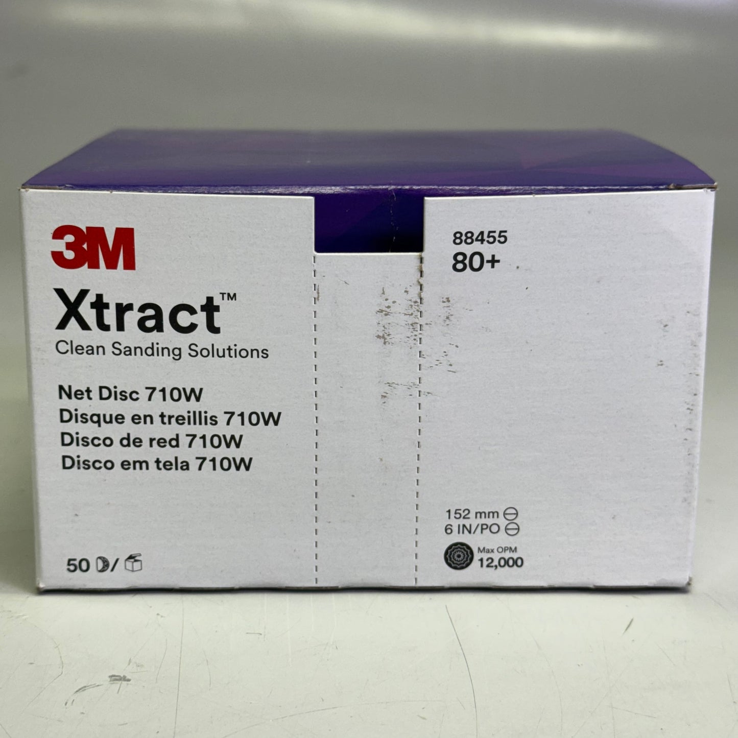 3M (50 PK) 6" Cubitron II Xtract Sanding Net Disc 710w 80 Grit Purple 88455 Hook & Loop