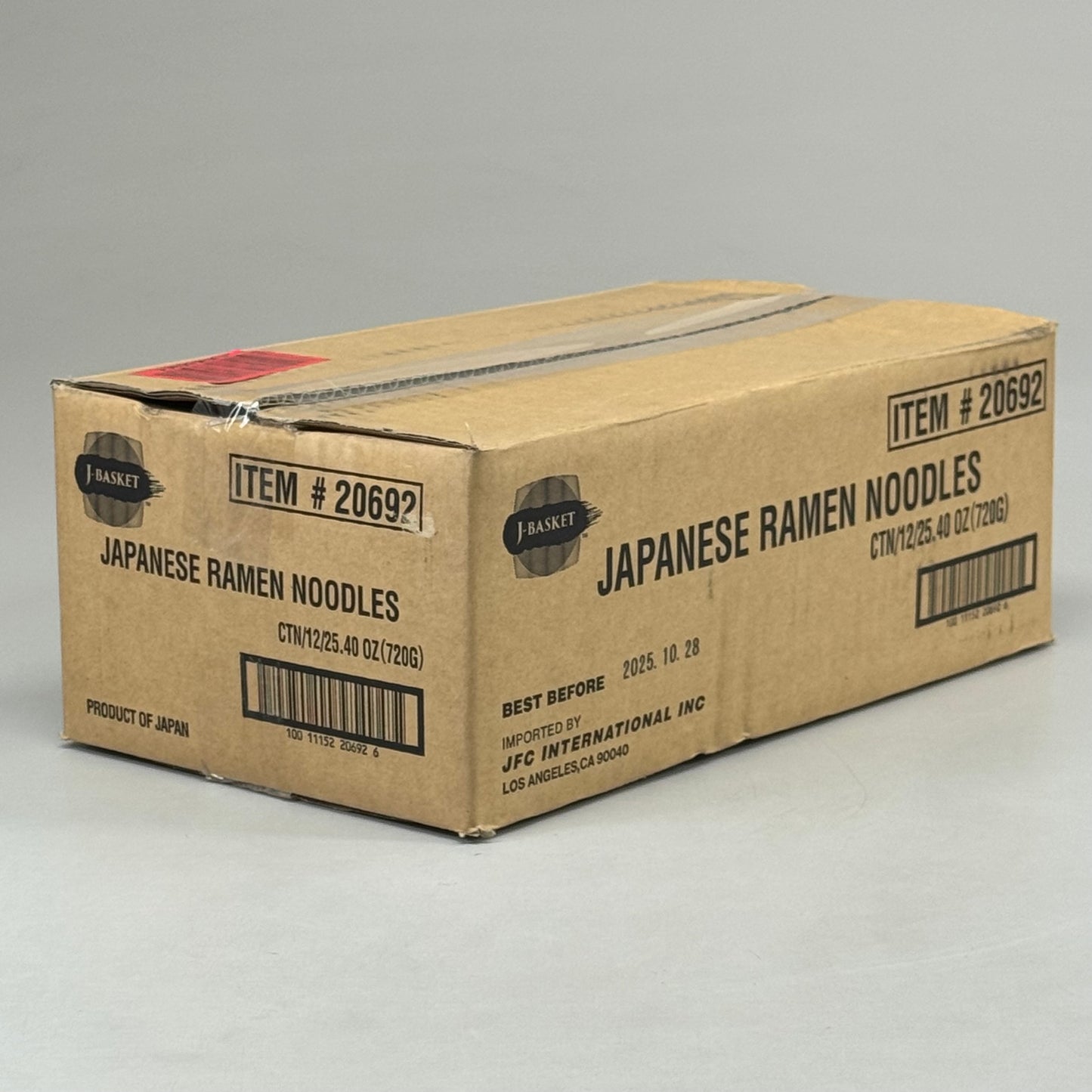 ZA@ J-BASKET (12 Pack, 1 Box) Japanese Ramen Noodles 25.4 Ounce per Package BB 10/25