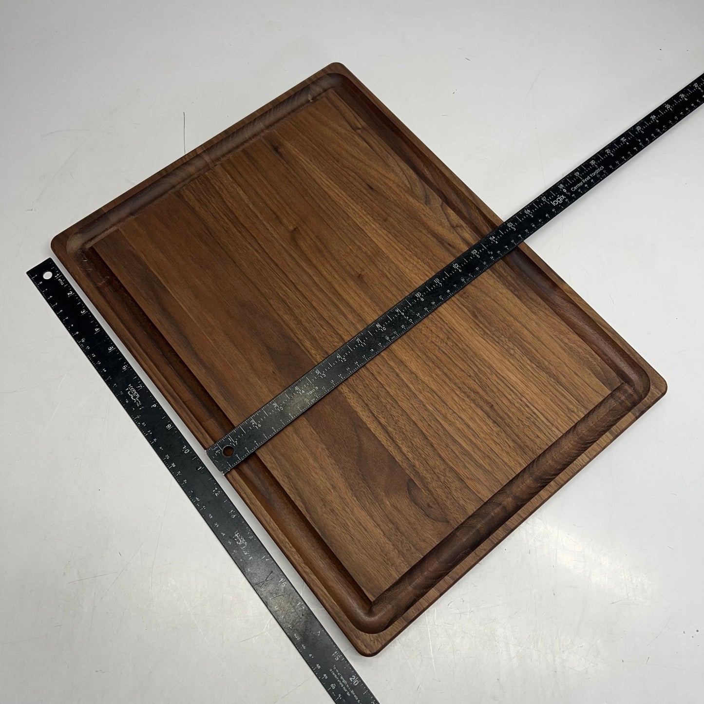 ZA@ Large Walnut Cutting Boards W/ Juice/liquid Guard 20"x15" Dark Brown