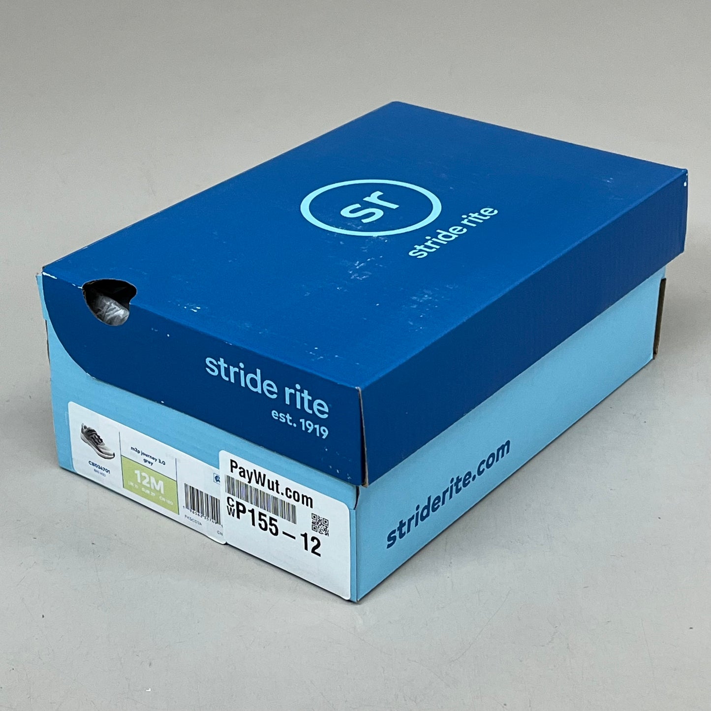 STRIDE RITE Made 2 Play Journey 3.0 Sneaker Shoes Sz 12M Grey CB034701