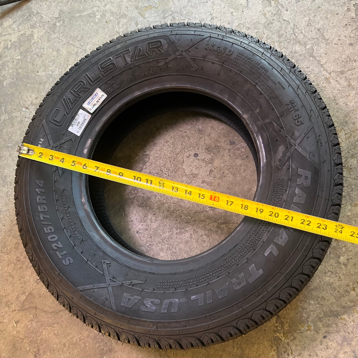 CARLISLE Radial Trail Tires Dot 4524 ST205/75R14 Black 6H1483