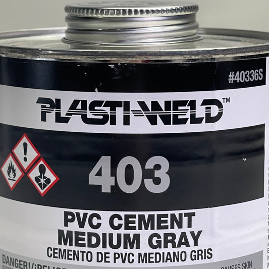PLASTI-WELD (3 PACK) 403 PVC Cement Medium Gray 32 fl oz G40336S