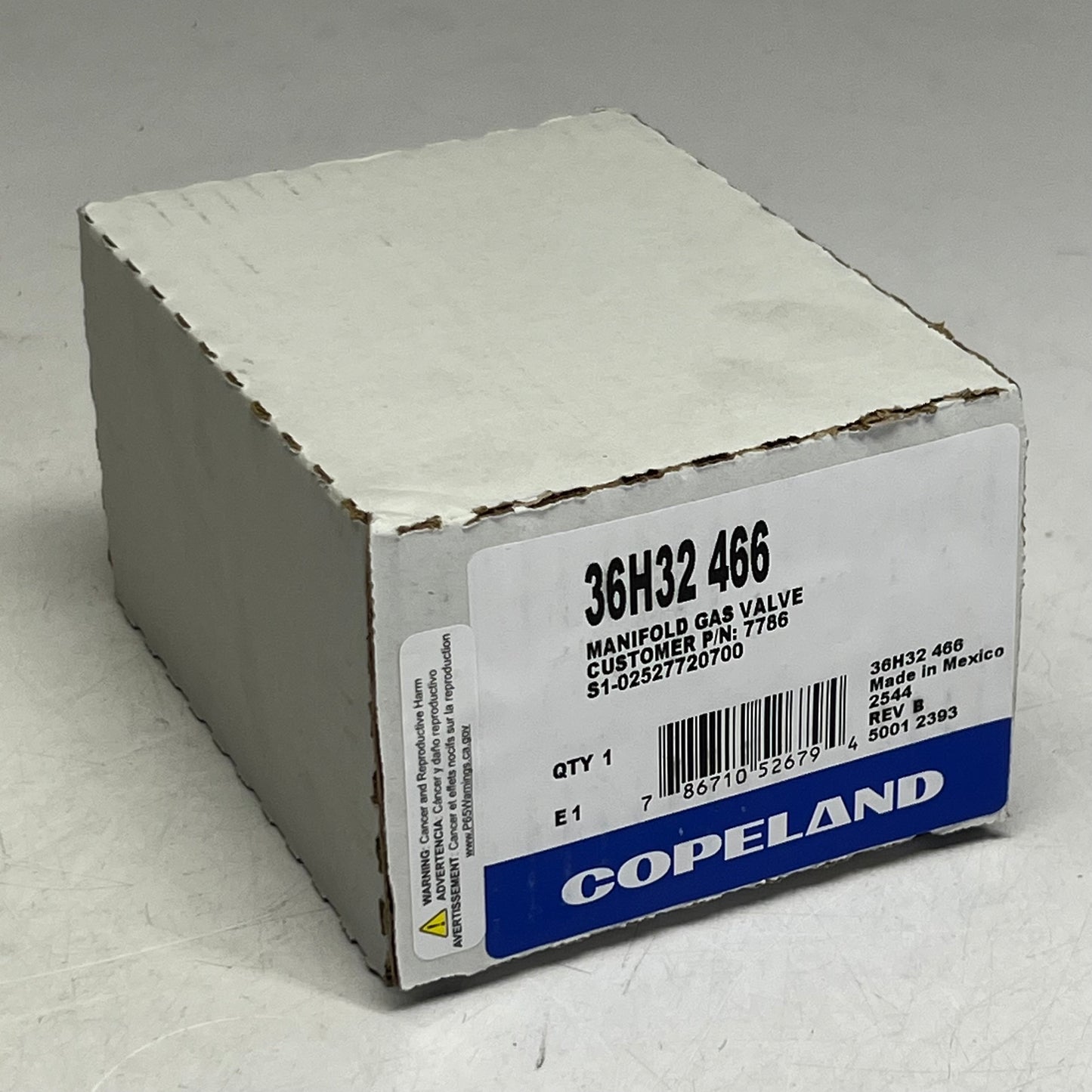 COPELAND Manifold Gas Valve 36H32466