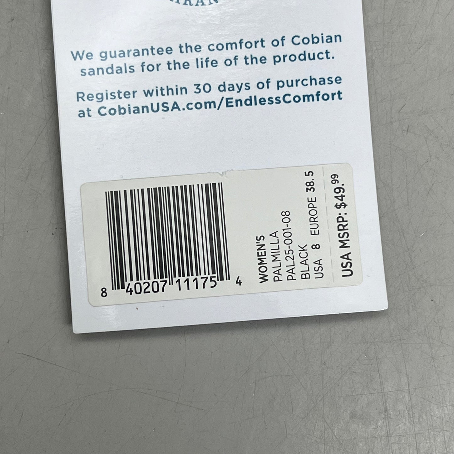 COBIAN Palmilla Braided Synthetic Leather Strap Sandals Women's Sz 8 EU 38.5 Black PAL25-001-08