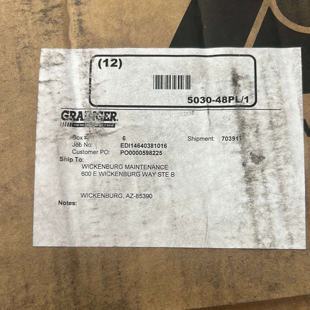 HALLOWELL (12) Hi-Tech/ Bulk Rack Shelving Components 48" x 2" White 5030-48