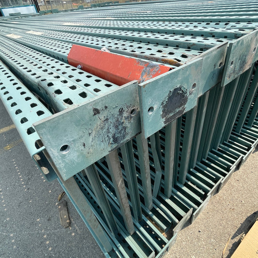 INTERACK Pallet Rack Upright Teardrop Style (Round & Angular) (16ft) 192”H x 42”D (Pre-Owned)