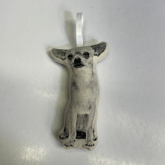 BRODERPRESS (3 PACK) Hand Silkscreened Dog Ornaments 3.5"x5" Black & White