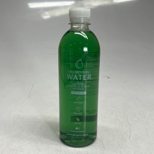 CHLOROPHYLL WATER (6 PACK) Certified Clean Label, Chlorophyll Liquid Drops in Purified Water 16.9 fl. oz. Green BB 11/27