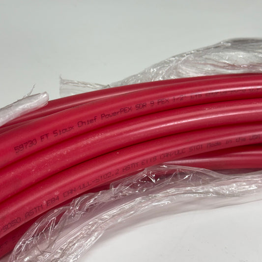 SIOUX CHIEF Powerpex Non-Barrier Pex-B Tubing Sz 1/2" x 100 ft, Red 665X2R100