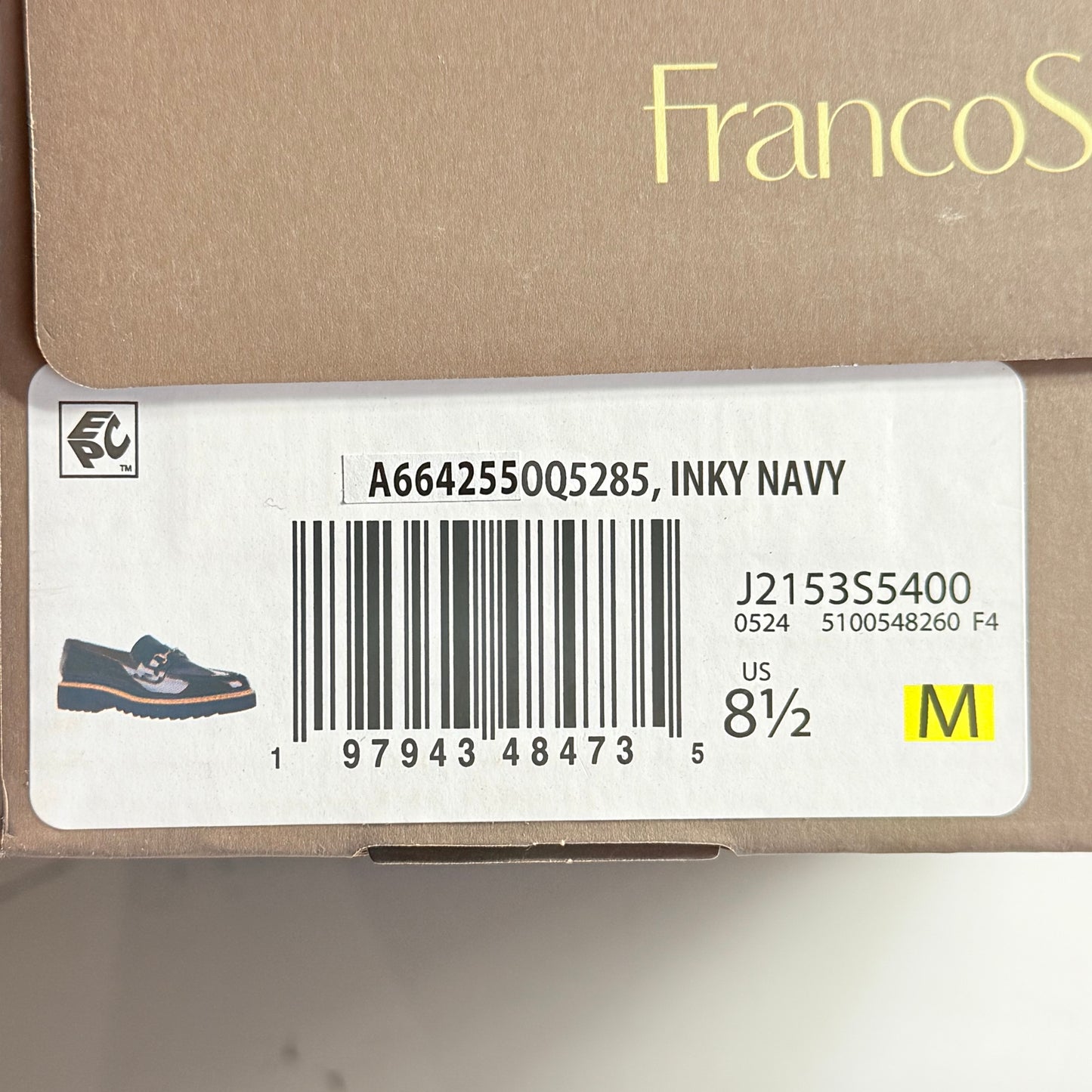 FRANCO SARTO Platform Carolynn Tassel Loafer Womens Sz 8-1/2 M Inky Navy 06919