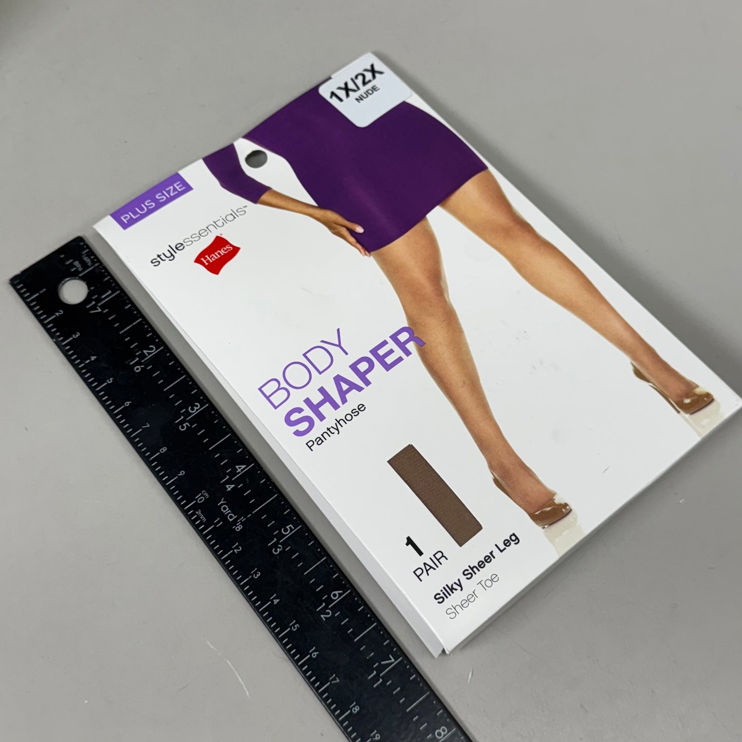 HANES (3 PACK) Style Essentials Body Shaper Pantyhose Women's 1X/2X Nude 639794