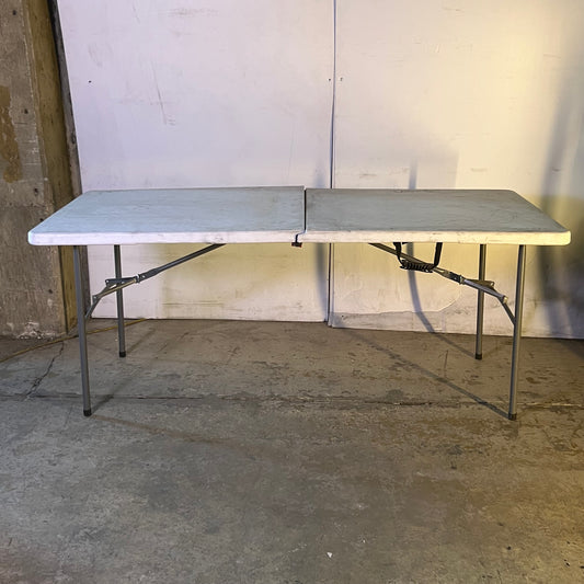 ZA@ Classic Folding Table Sz 72"L x 29.5"W x 30"H, Grey (AS-IS, Used)