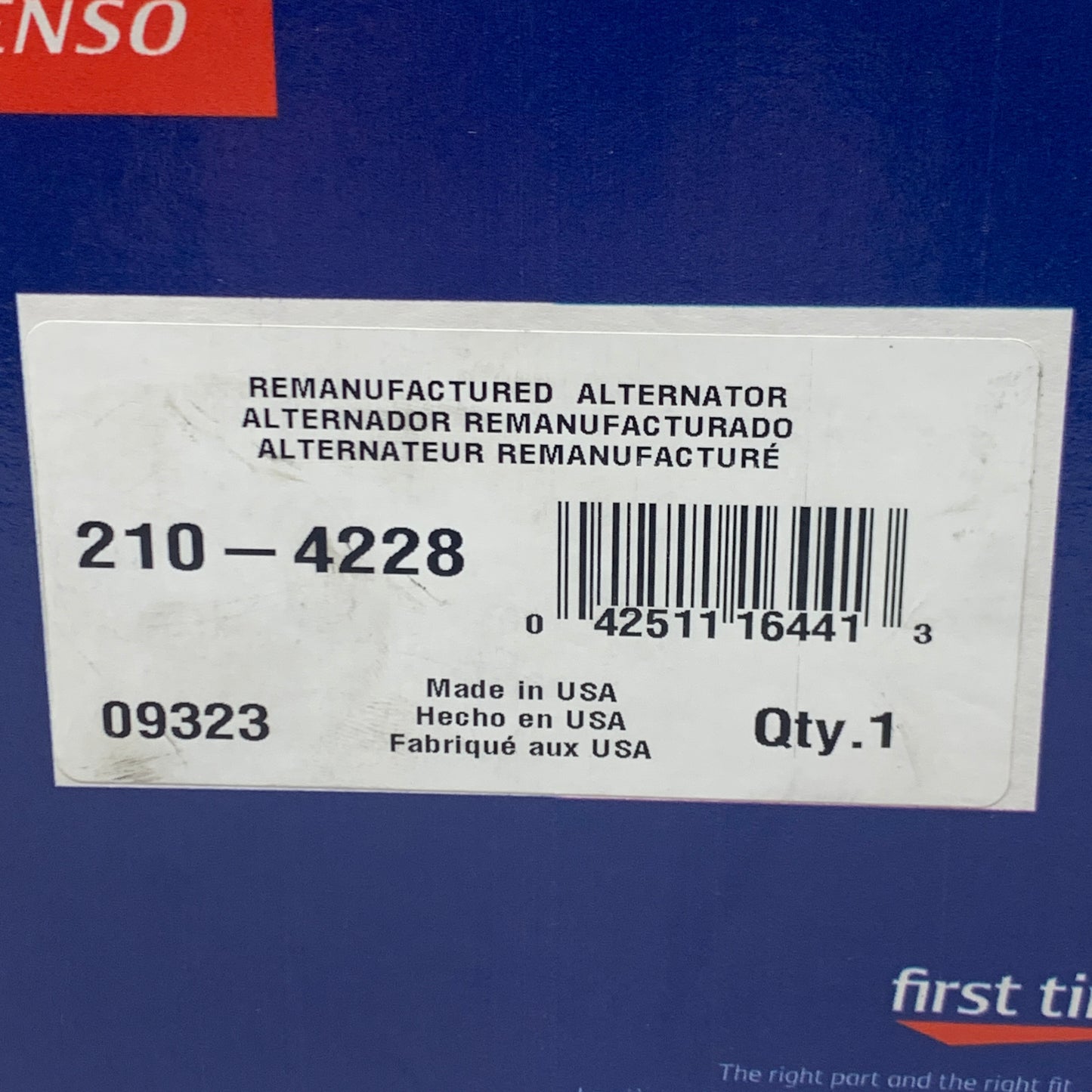 DENSO Alternator XD03M 210-4228 (Remanufactured)