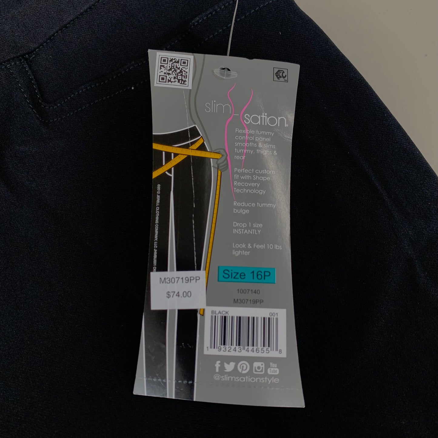 MULTIPLES Ankle Pant Petite Women's Sz 16P Black