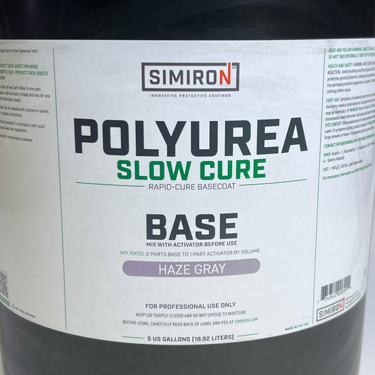 SIMIRON Polyurea Slow Cure Base, Haze Gray 5 GAl. 40009823