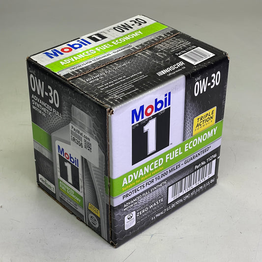 Z@ MOBIL 1 (6 PACK) Advanced Fuel Economy Full Synthetic Motor Oil 946 mL 0W-30 New, Box Condition Varies