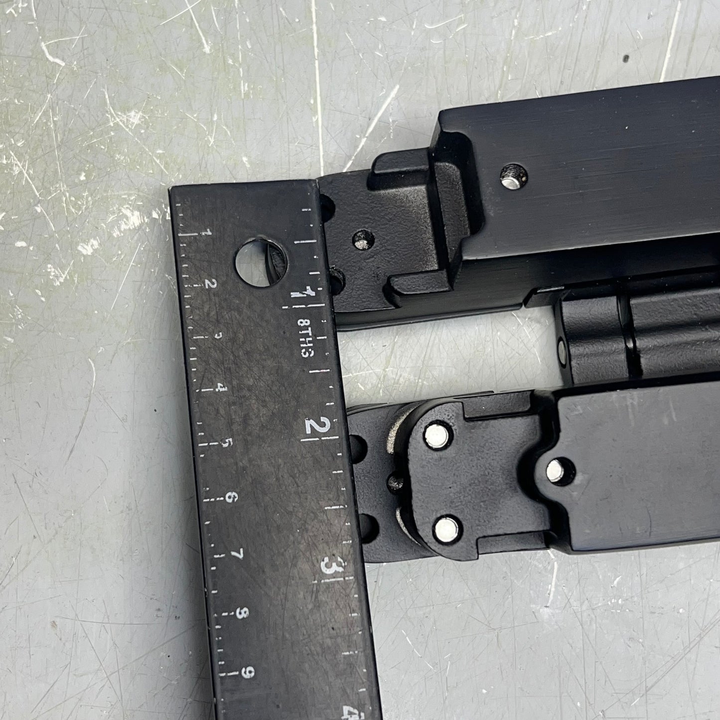 (2 PACK) Invisible Door Hinge Concealed Heavy Duty 6" L x 2.5" W Matte Black