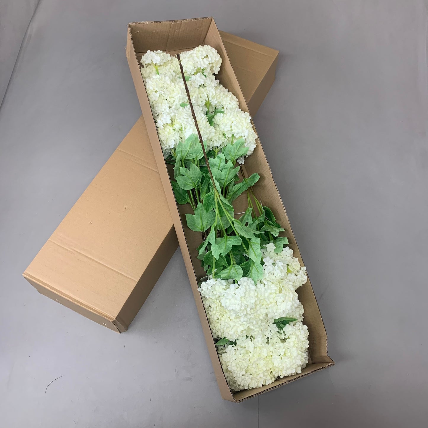 RAZ IMPORTS (12 PACK) Faux Hydrangea Spray Flowers 24" White F4522689