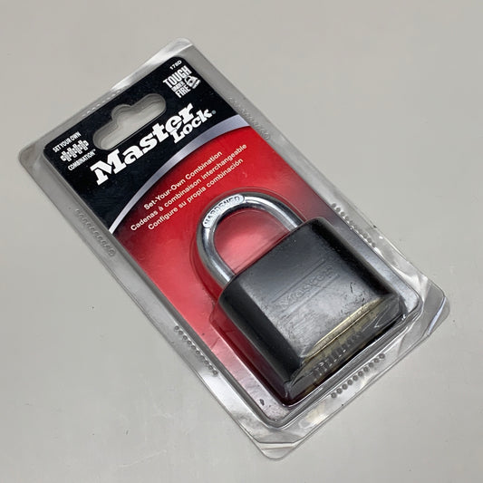 MASTER LOCK Set Your Own Combination Solid Body Padlock Black 178D