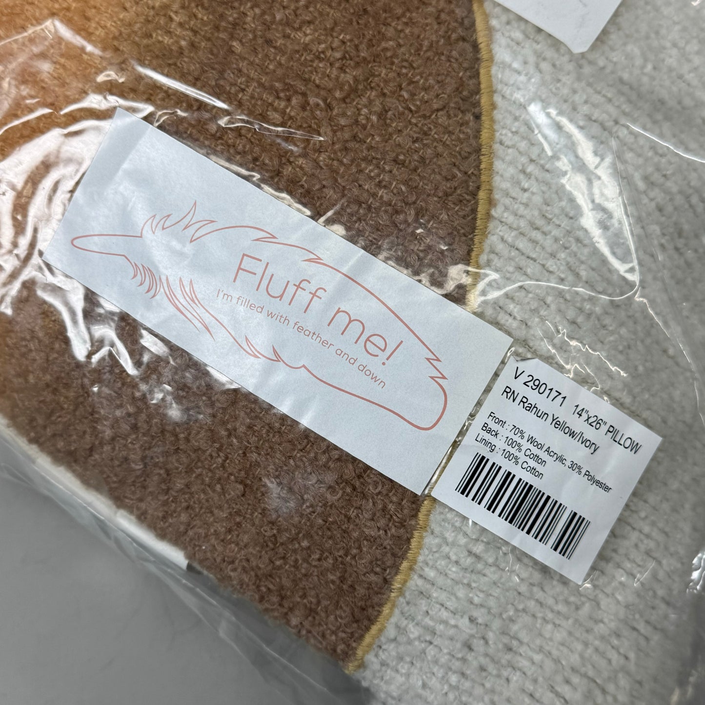 VILLA 14"x26" RN Rahun Decorative Throw Pillow Yellow/Ivory