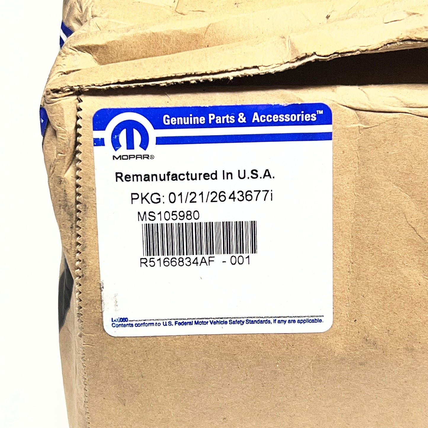 MOPAR Valve Body Assembly Remanufactured 2005-2010 Mopar R5166834AF