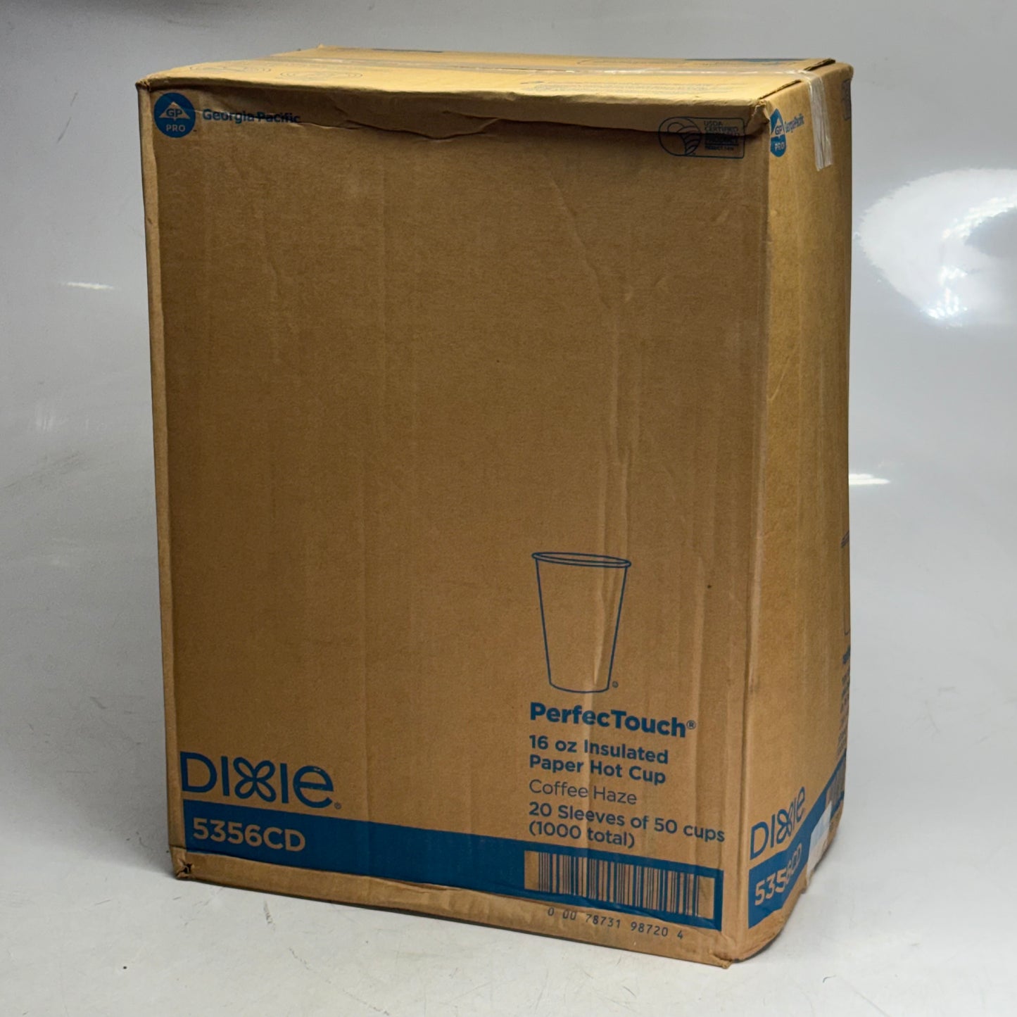ZA@ DIXIE (1000 Cups) Perfectouch 16 Oz Insulated Paper Hot Cup 5356CD