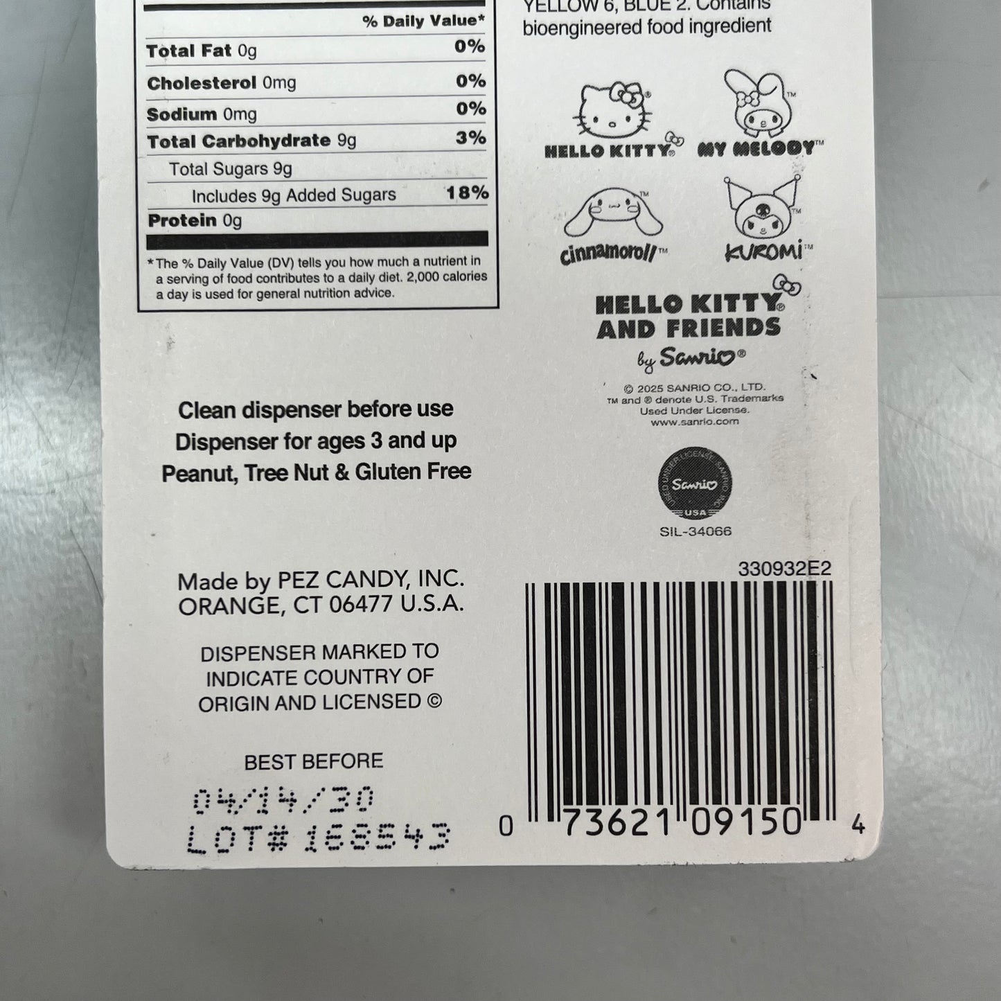 PEZ (12 PACK) Sanrio Hello Kitty Candy Dispenser Assortment W/ Refill BB 04/30