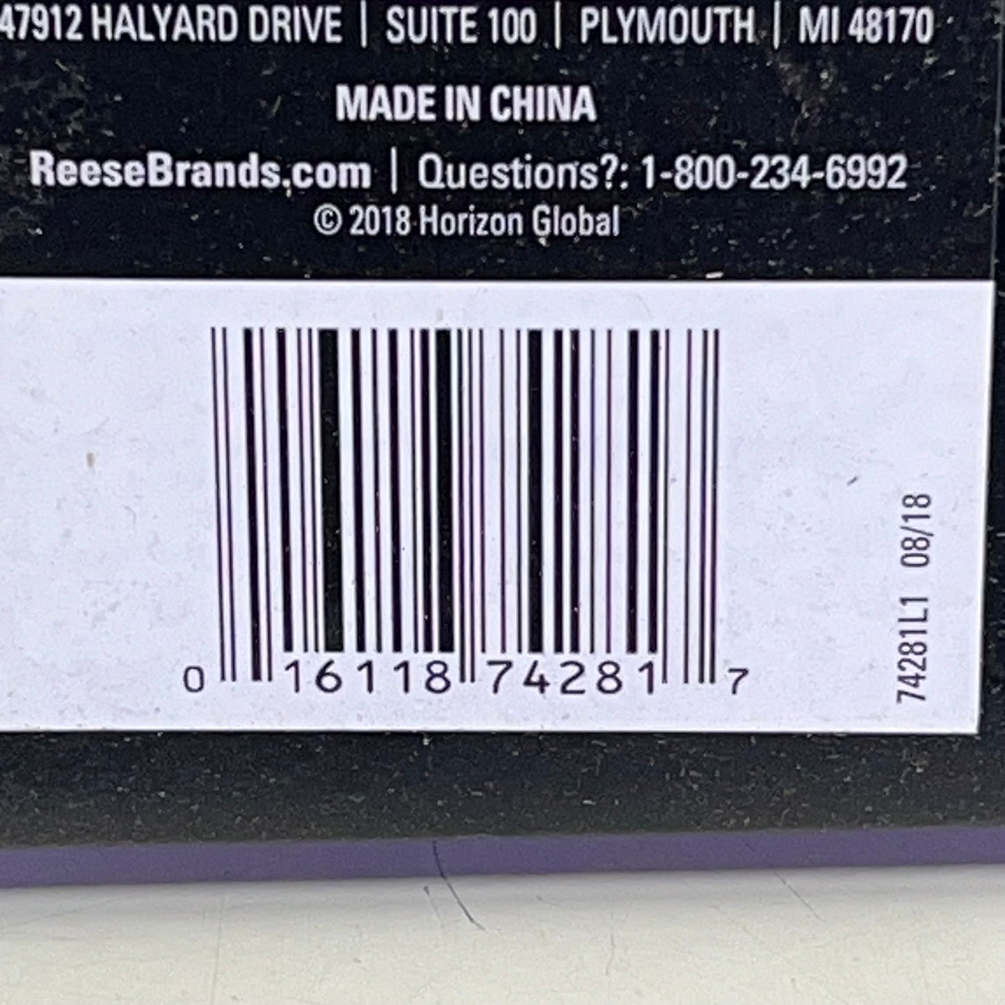 REESE TOWPOWER Pintle Hook Mounting Plate 10,000 Lbs Cap Fits 2"Recivers 74281