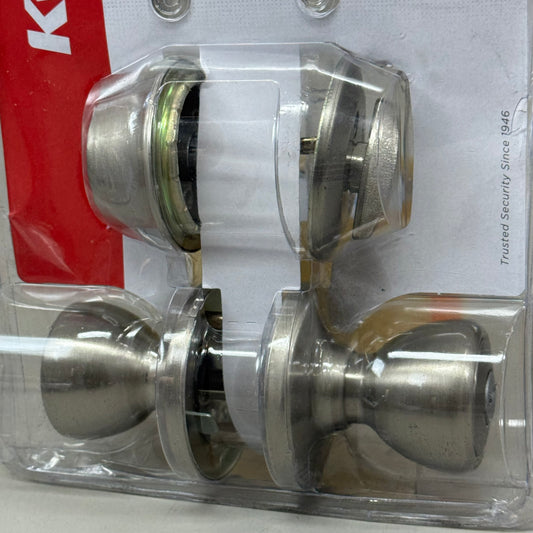 KWIKSET Tylo Door Knob & Single Cylinder Deadbolt Set(New Other) Satin Nickel 96900-376