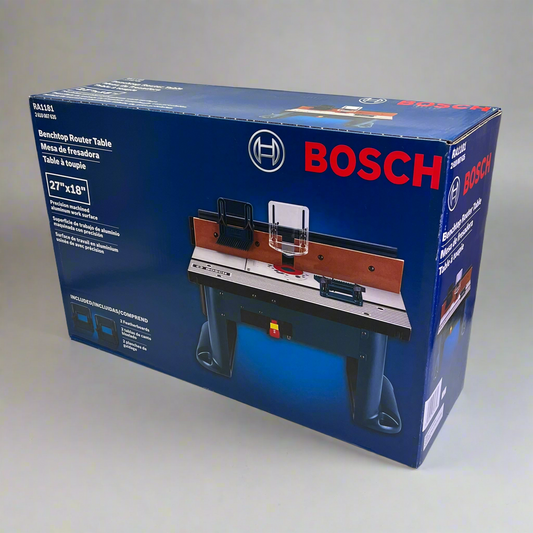 BOSCH Machined Aluminum Top Portable Jobsite Router Table 27"X18" Blue/Gray RA1181