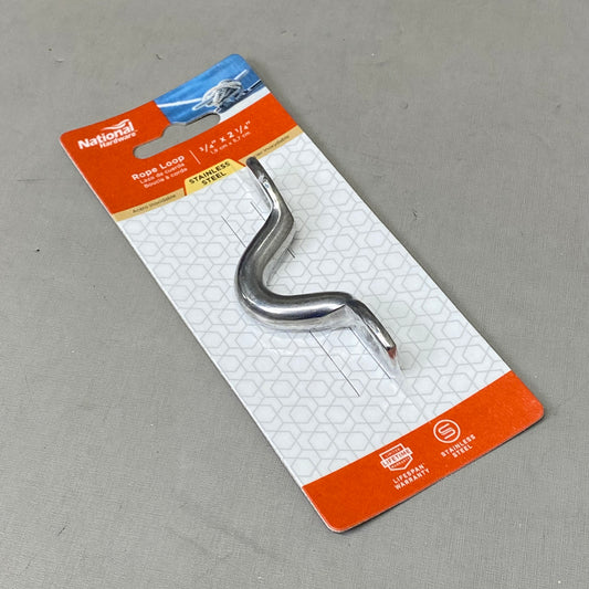 NATIONAL HARDWARE (5 Pack) Rope Loop Stainless Steel 3/4"x2-1/4" Grey N100-363