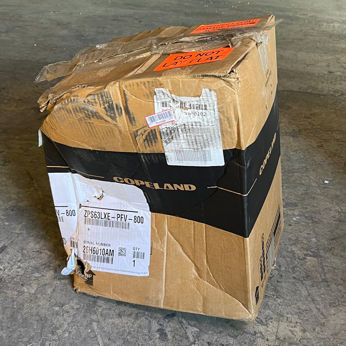 COPELAND Scroll Compressor 208-230V 1 PH Black ZPS63LXW-PFV-800 (New Other, Minor Cosmetic Dent)