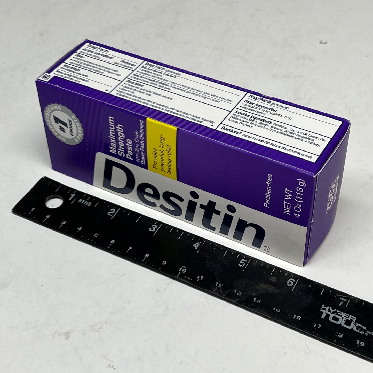 DESITIN Maximum Strength Diaper Rash Paste 40% Zinc Oxide Skin Protectant 4 oz. BB 03/28