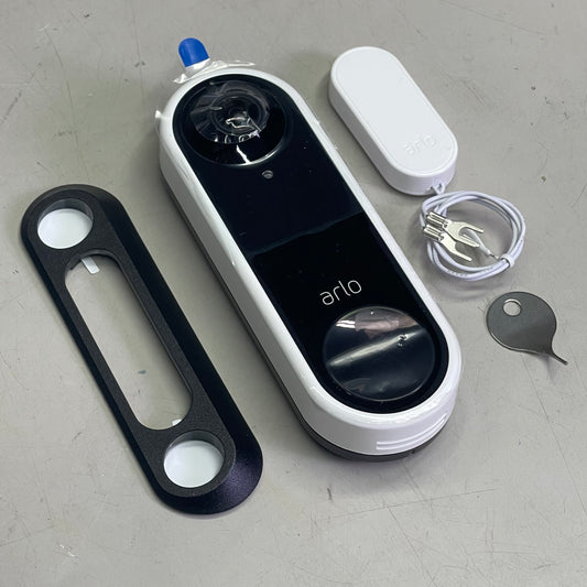 ARLO Wired Video Doorbell w/ Night Vision 180° FOV White AVD1001W-100NAS (Pre-Owned)