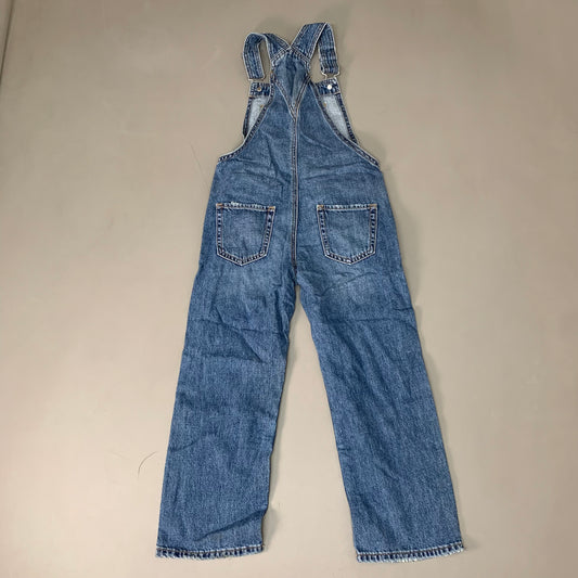 GAP Kids Loose Medium Wash Overalls Denim Blue Sz S 6/7 0001
