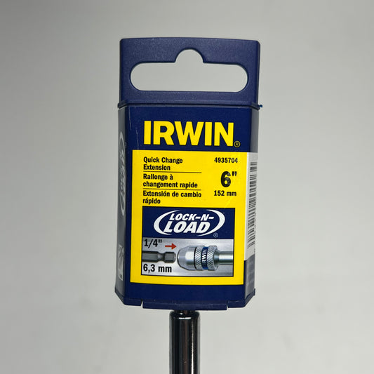 IRWIN (2 PACK) Steel Extension Drill Bit Quick Change Hex Shank 6" - 1/4"