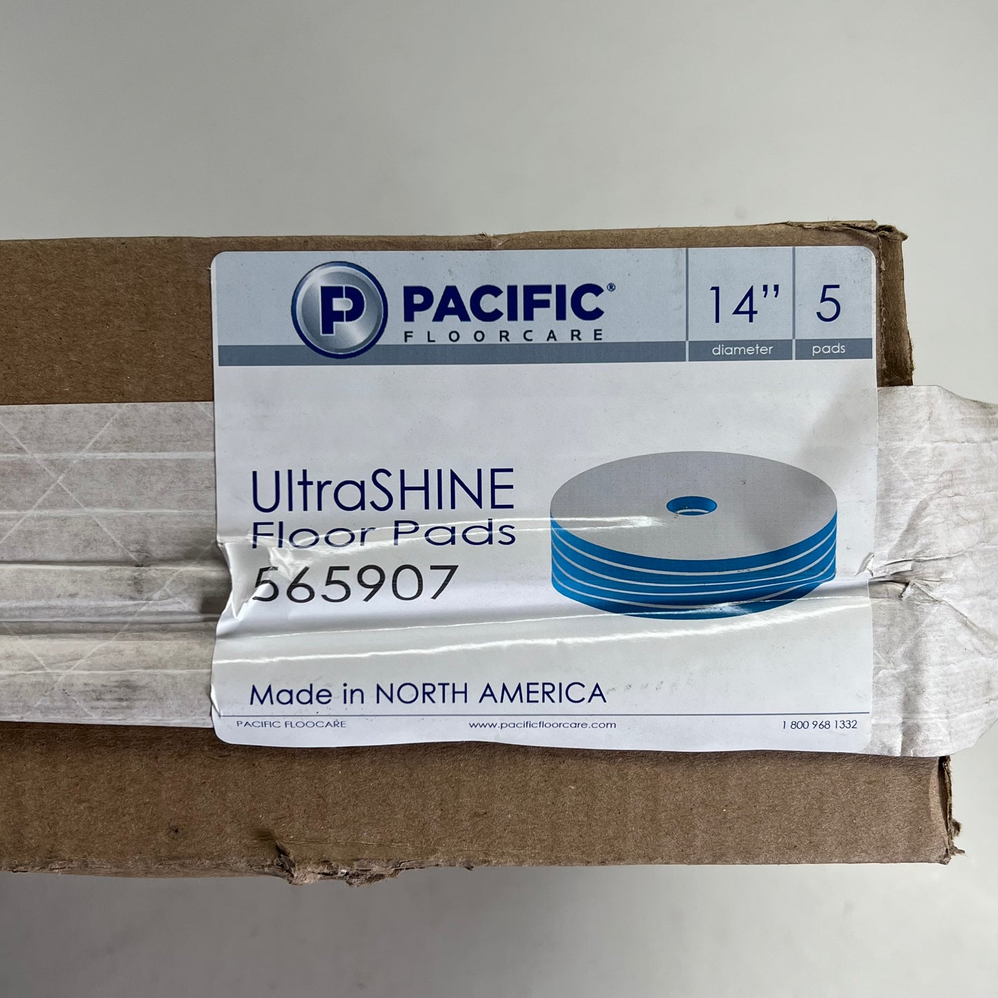 PACIFIC FLOOR CARE (5 PACK) Ultra Shine Floor Pads Superzorb 14" 565907