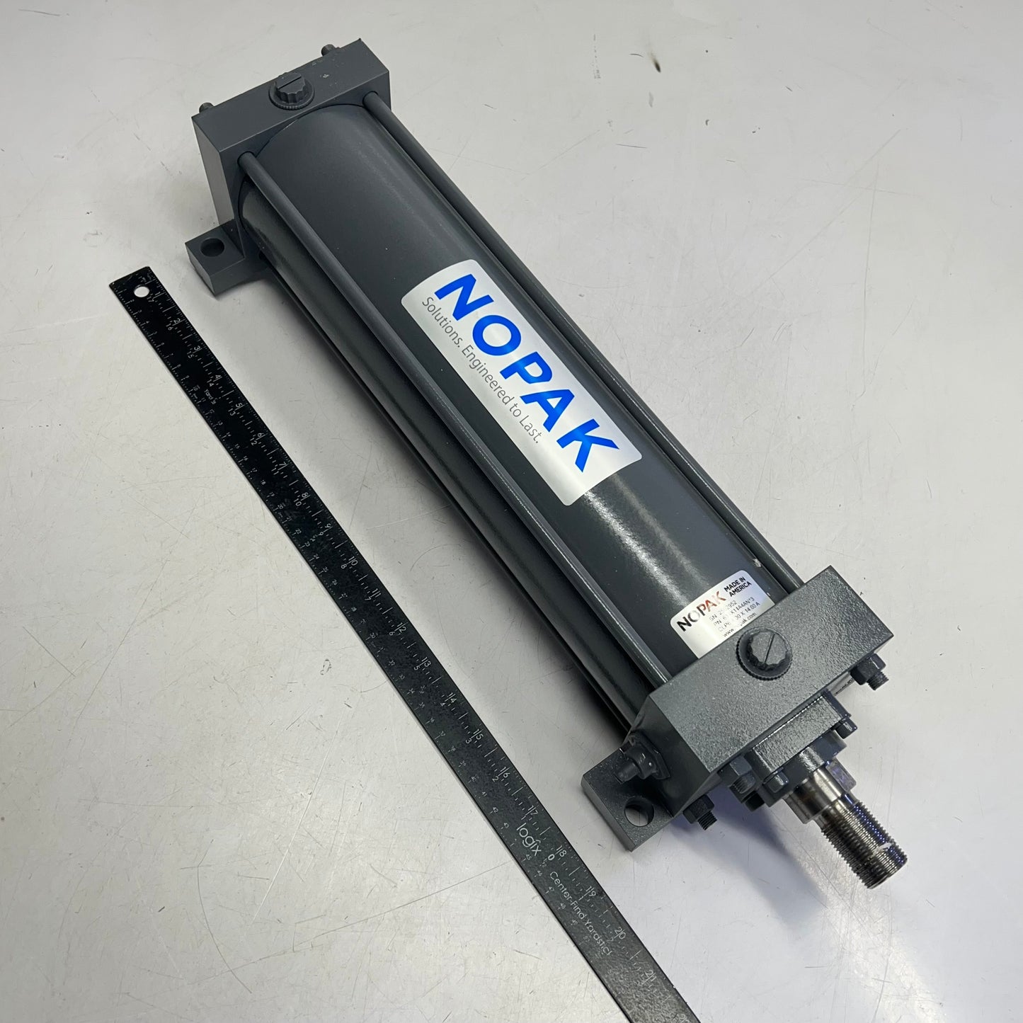 NOPAK American Made Hydraulic Cylinder 4" Bore 14" Stroke Grey 614X14A4AN13