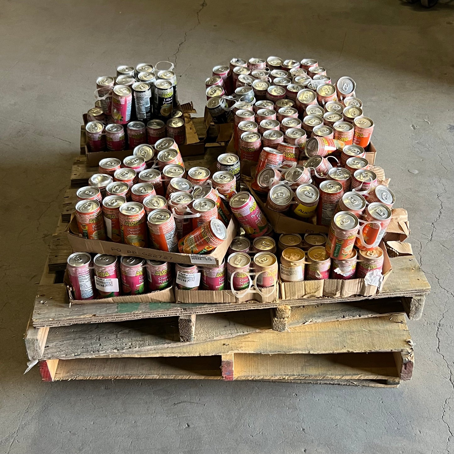 ZA@ Pallet of ALOHA (12 PACK) Maid Juice Passion Orange/Guava/Lilikoi Passion 11.5 Fl Oz (AS-IS)