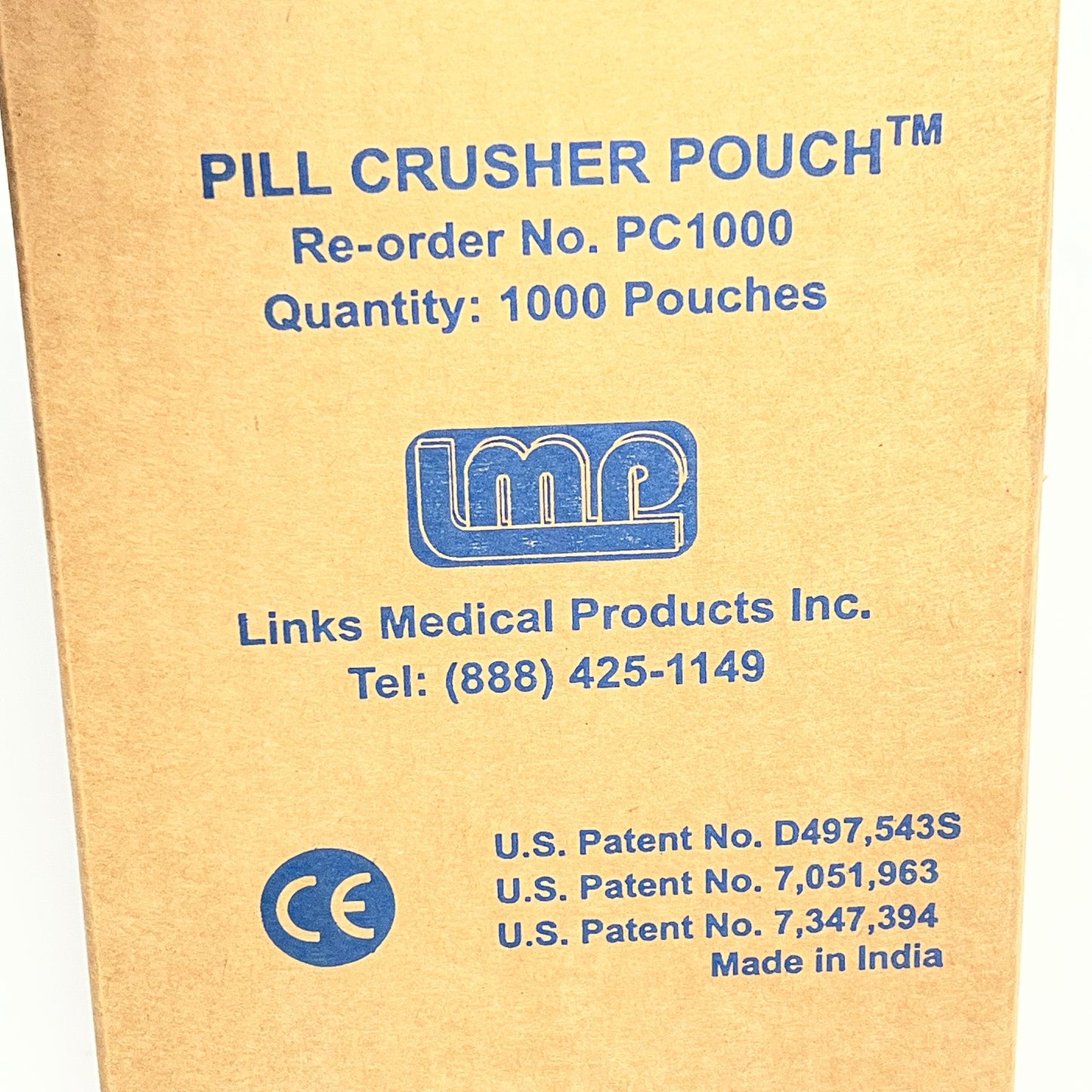 LINKS MEDICAL PRODUCTS (1000 PACK) Silent Knight Pill Crusher Pouch PC1|000