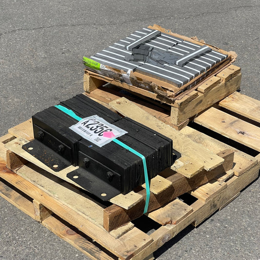 ZA@ UNBRANDED Laminated Rubber Dock Bumpers and Steel Strips for Spot Welding (AS-IS)