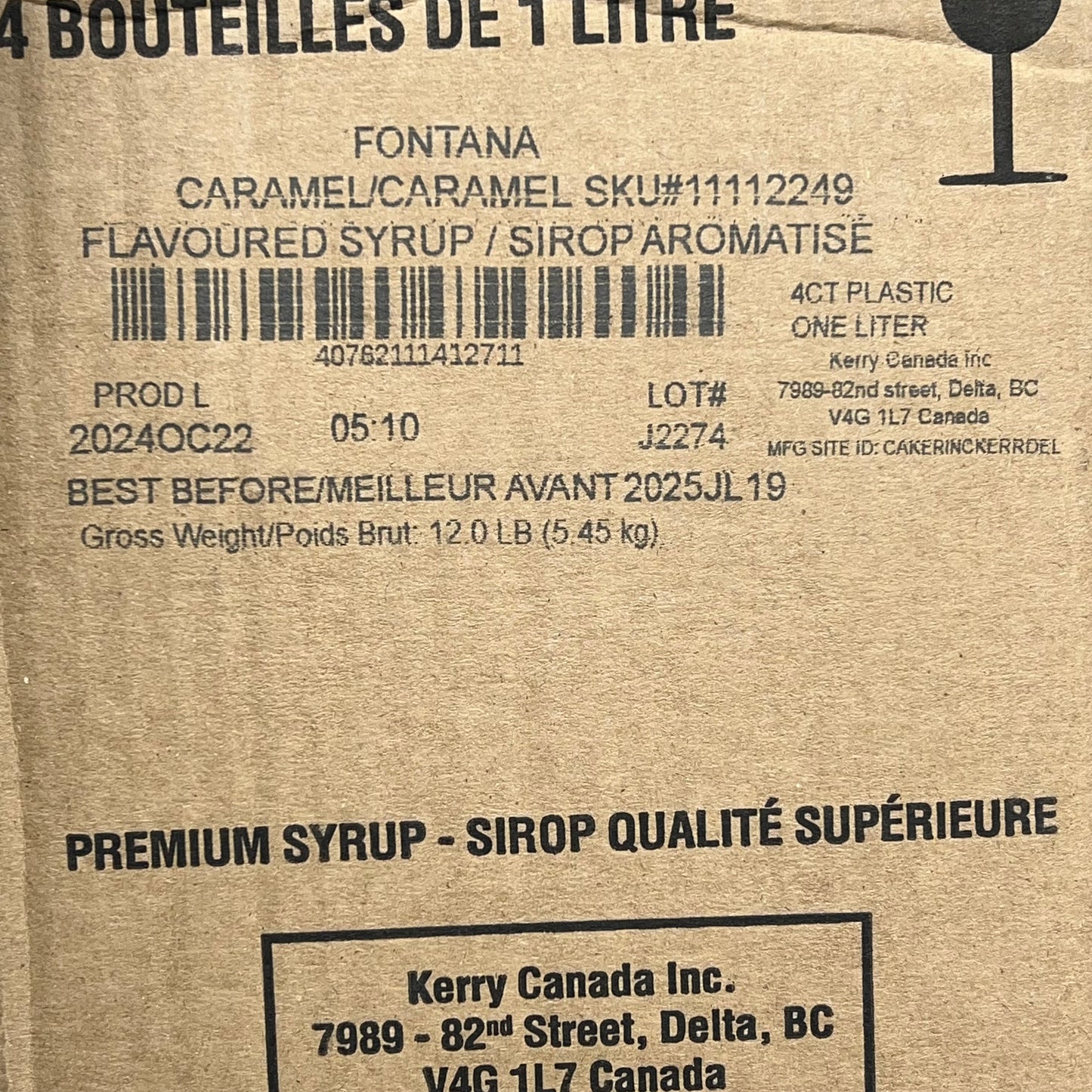 STARBUCKS (4 PACK) Caramel Flavored Syrup 33.8 fl oz/bottle BB 07/25 11112249