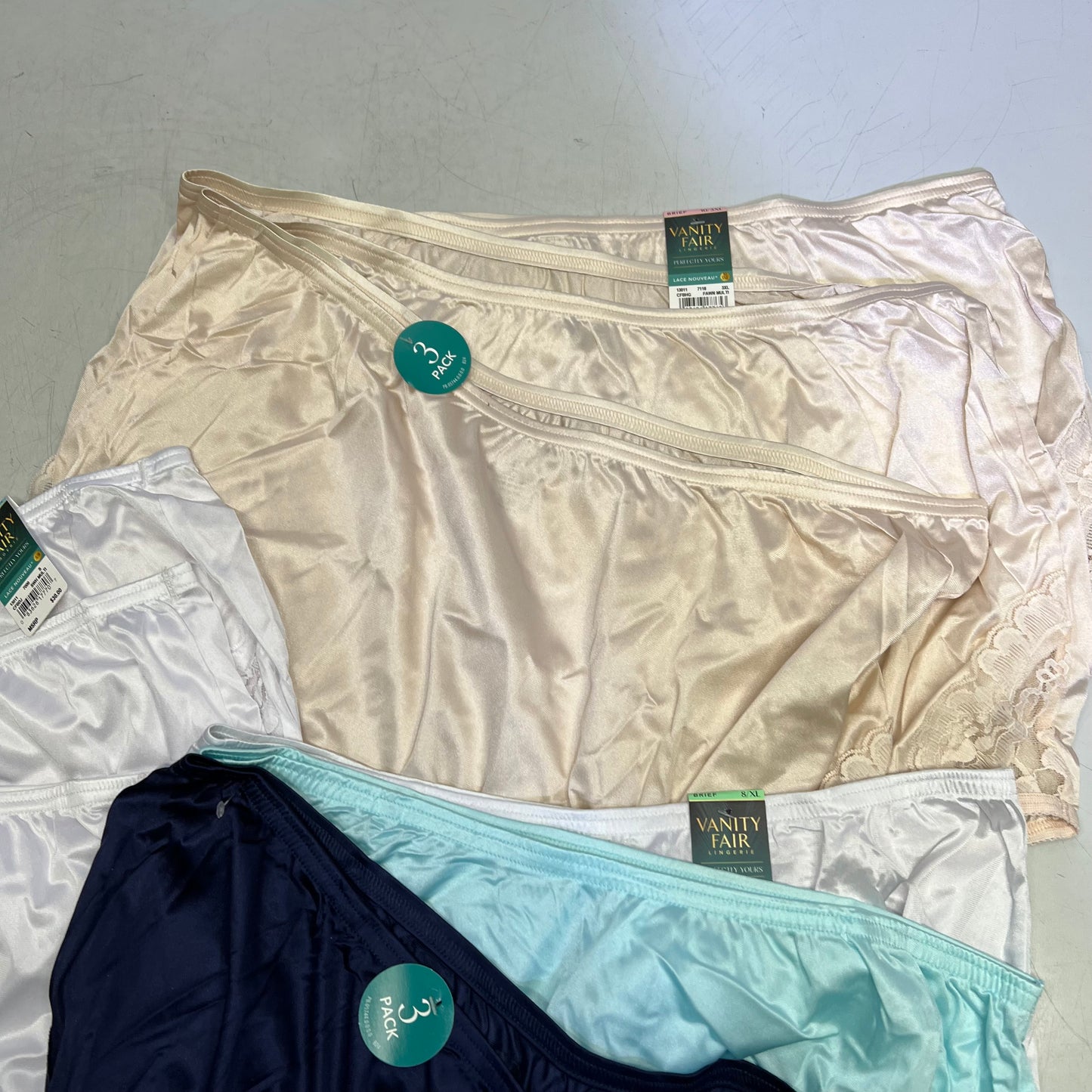 ZA@ VANITIY FAIR Lot Of Assorted Briefs w/ Lace Women's Variety Sz Multicolor