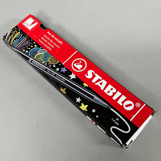 STABILO(2 PACK,10 EACH) Premium Metallic Felt Tip Pen 68 Metallic 68/805 1059285