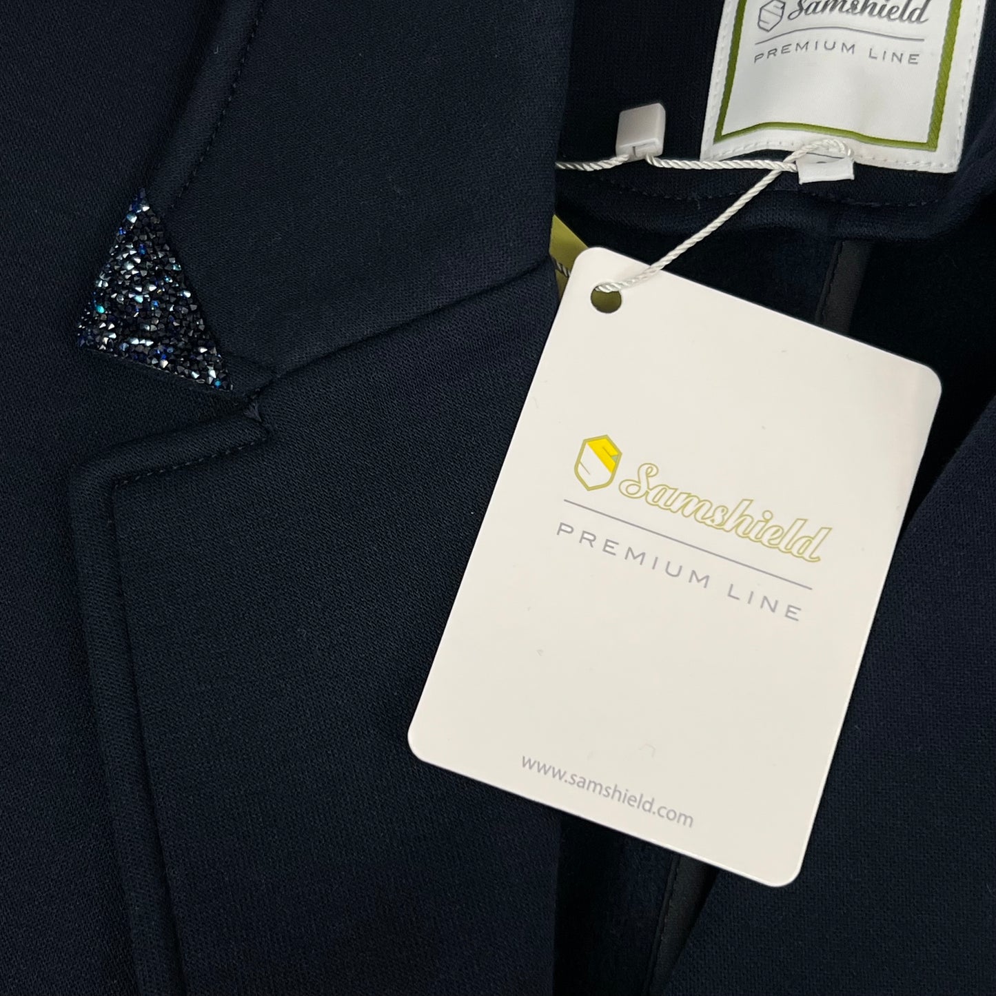 SAMSHIELD Maxime Equestrian Fleece Winter Jacket Women's Sz S Navy Blue