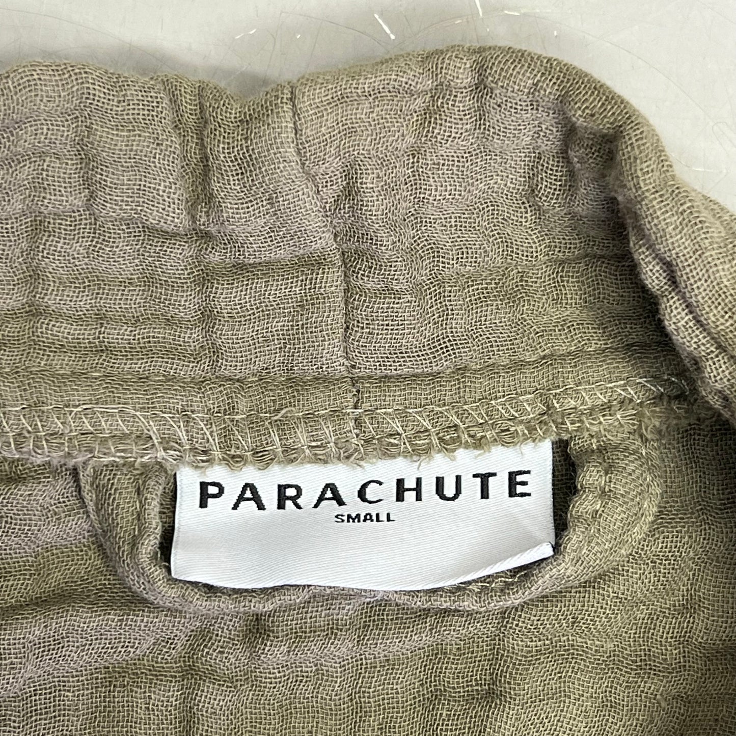 PARACHUTE 4-Ply Gauze Cloud Cotton Robe W/ Pockets Men's Sz S Moss (Pre-Owned)