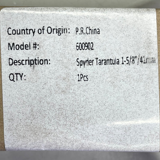 TARANTULA Spyder Carbide Tip Hole Saw 1-5/8" Black 600902